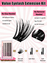 60pcs Self-Adhesive False Eyelash Clusters, Fluffy &amp; Soft 8-16mm