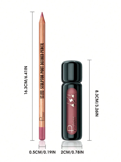 2pcs Lip Liner Pencil Set Waterproof 03+02