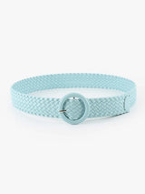 Round Buckle Woven Belt