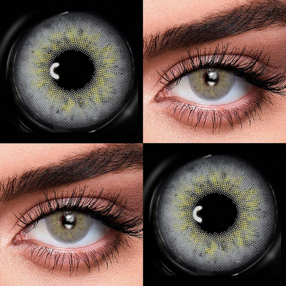1 Pair Soft Colored Contact Lenses 1 Year Disposable Fashion Makeup Lenses Halloween
