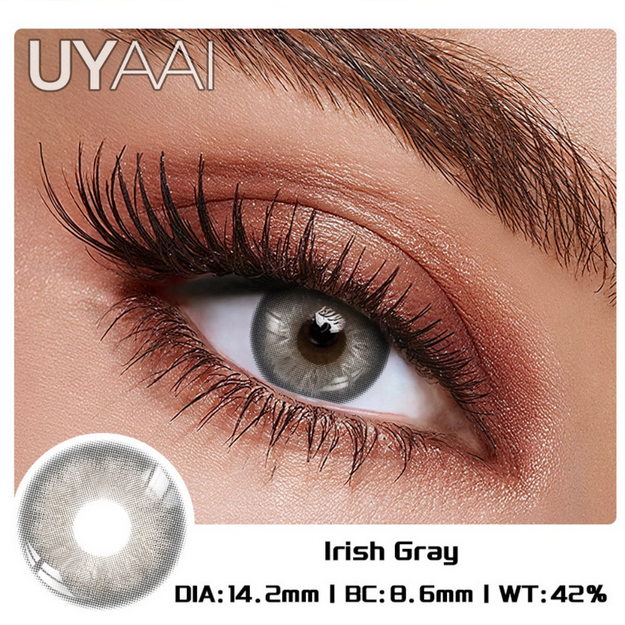 1 Pair UYAAI Disposable Colored Contact Lenses For Women, 1 Year Replacement