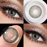 1 Pair UYAAI Disposable Colored Contact Lenses For Women, 1 Year Replacement