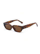 1PC Rectangular Sunshade Fashion Glasses, Fashionable Square Leopard Print Men's