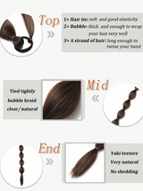 1pc Long Bubble Ponytail Wig, 28"/34" Options