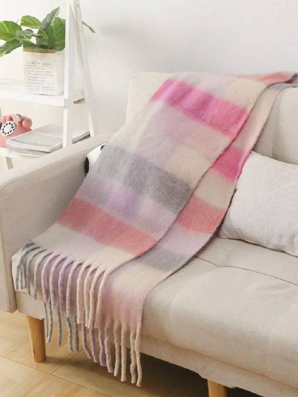 1pc Small Plaid Scarf Soft &amp; Warm For AutumnWinter