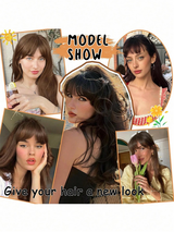 1pc Synthetic Air Bangs Wigs  Hair Women Girl Natural Short Fake Bangs Black Hair