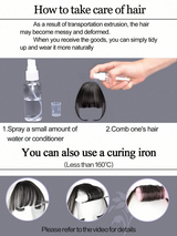 1pc Synthetic Air Bangs Wigs  Hairpieces Hair Women Girl Black Hair Brown