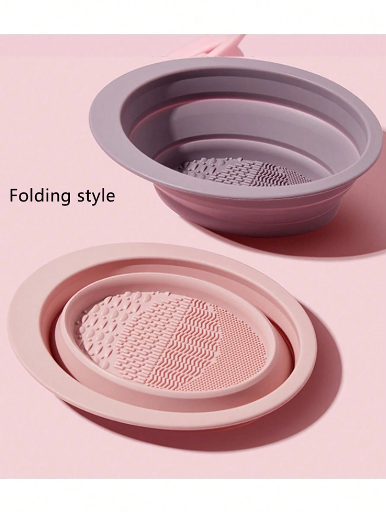 1pc Silicone Foldable Makeup Brush Cleaner, Beauty Tool, Powder Puff