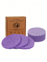 20-Count Natural Facial Sponges, Beauty Spa Sponges For Facial Cleansing Exfoliation And Makeup Remover