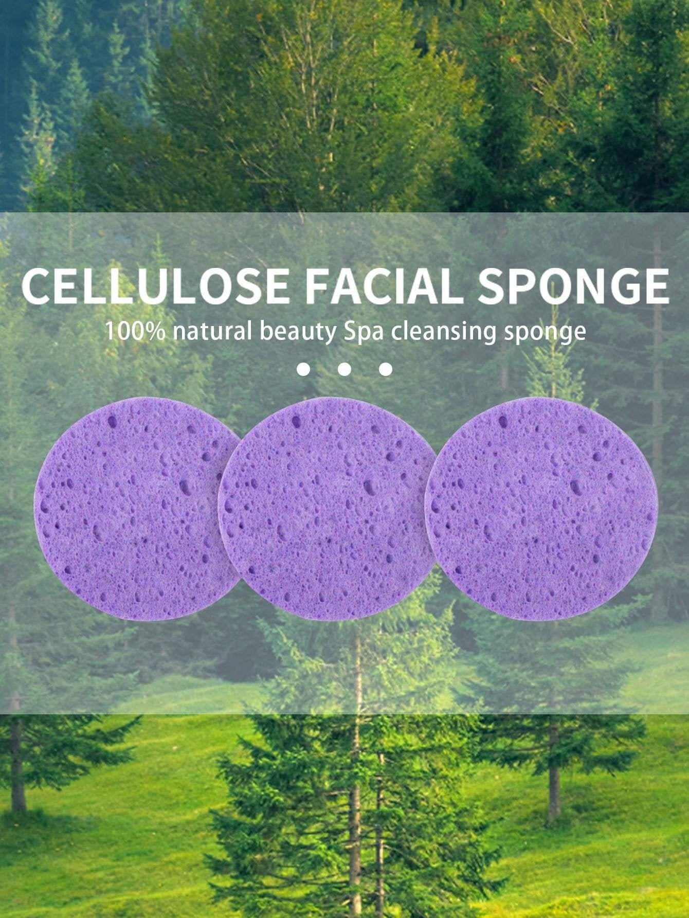 20-Count Natural Facial Sponges, Beauty Spa Sponges For Facial Cleansing Exfoliation And Makeup Remover