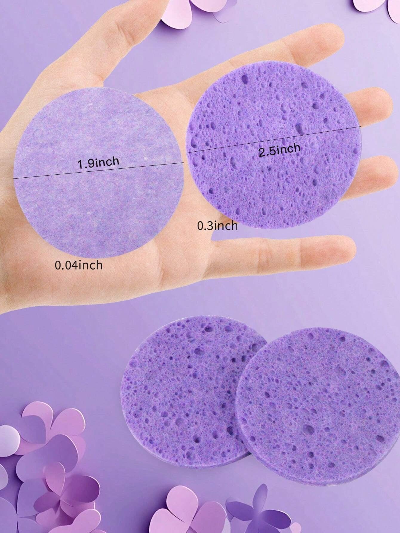 20-Count Natural Facial Sponges, Beauty Spa Sponges For Facial Cleansing Exfoliation And Makeup Remover