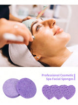 20-Count Natural Facial Sponges, Beauty Spa Sponges For Facial Cleansing Exfoliation And Makeup Remover