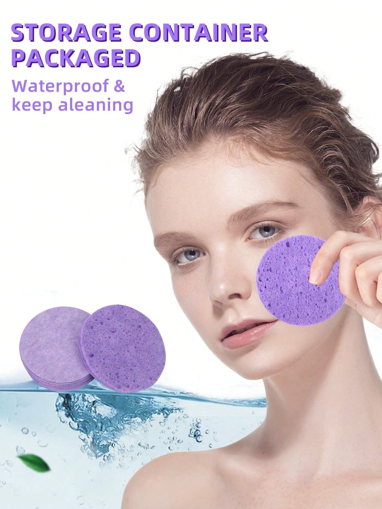 20-Count Natural Facial Sponges, Beauty Spa Sponges For Facial Cleansing Exfoliation And Makeup Remover
