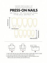 24pcs Short Almond-Shaped Nail Stickers, Minimalist Orange Ombre False Nails