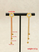 2Pcs Original Design Roman Numerals Chain Earrings