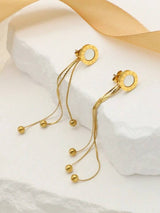 2Pcs Original Design Roman Numerals Chain Earrings