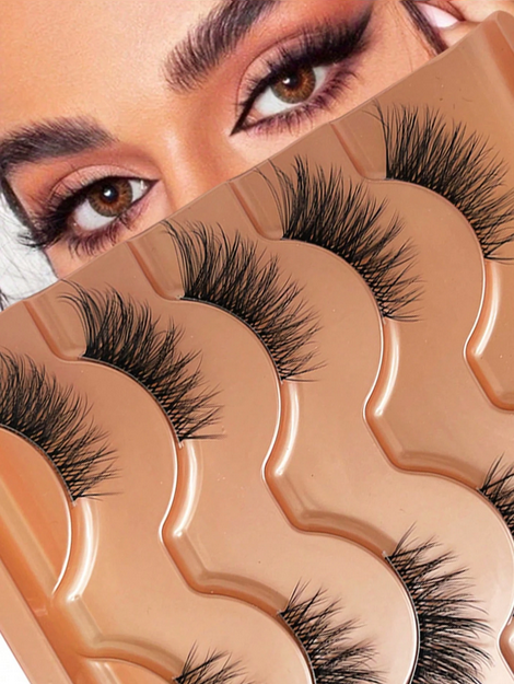 5 Pairs Of Half-Eye False Eyelashes Strip Lashes