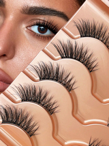 5 Pairs Of Half-Eye False Eyelashes Strip Lashes