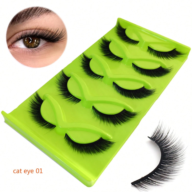 5 Pairs 14mm 3D Vivid Eyelashes