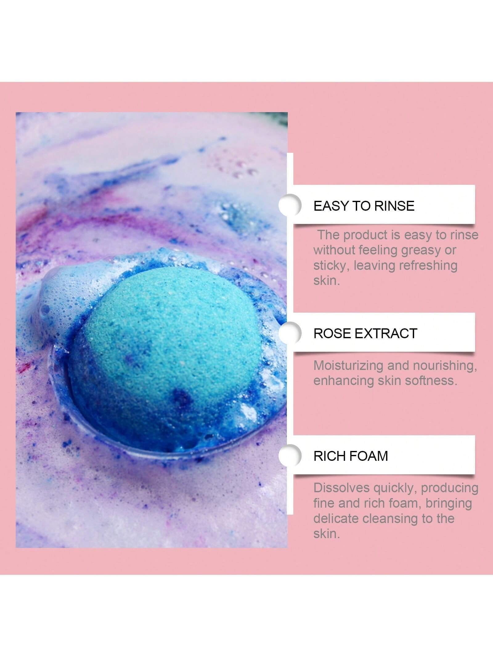 6pcs Bath Bubble Balls, Fragrant And Moisturizing, Long-Lasting Floral Scent, Plant Based Cleansing For Skin