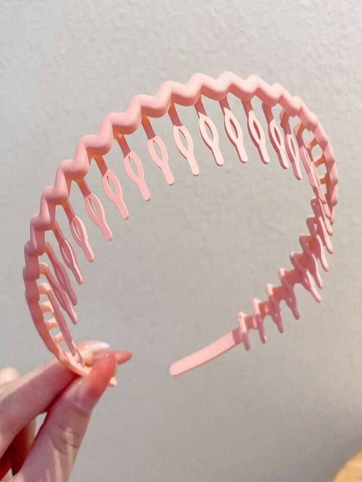 9pcs Solid Wave-Shape Hair Claw Casual