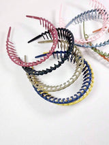 9pcs Solid Wave-Shape Hair Claw Casual
