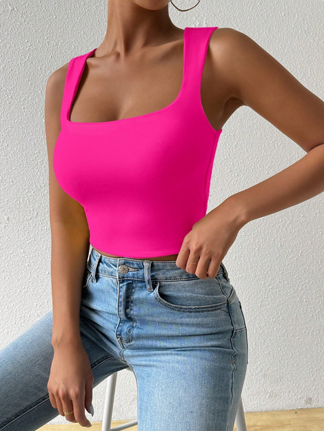 Sexy Backless Ruched Sleeveless Tank Top With Slimming Waist Design