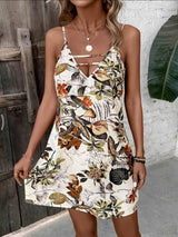 EMERY ROSE Floral Print Cut Out Cami Dress