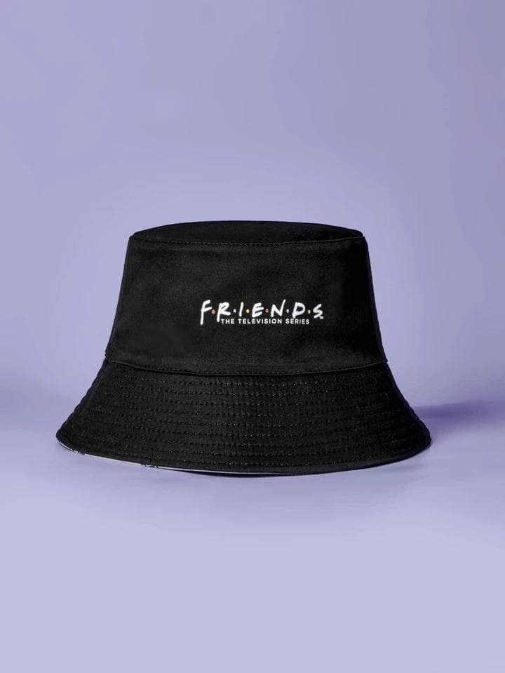 FRIENDS X SHEIN Letter &amp; Star Pattern Bucket Hat Street