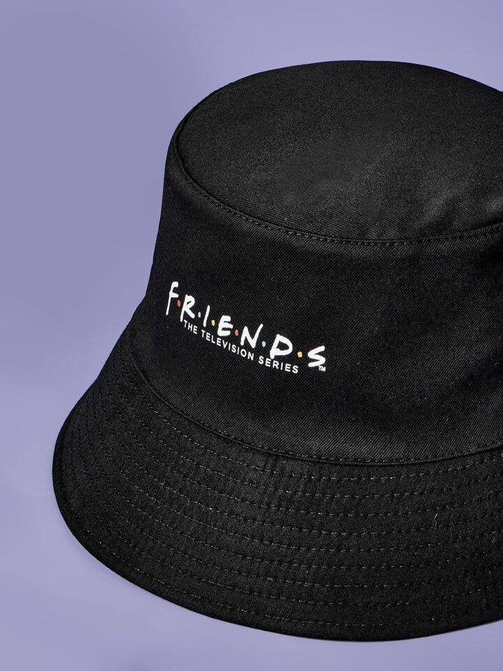 FRIENDS X SHEIN Letter &amp; Star Pattern Bucket Hat Street