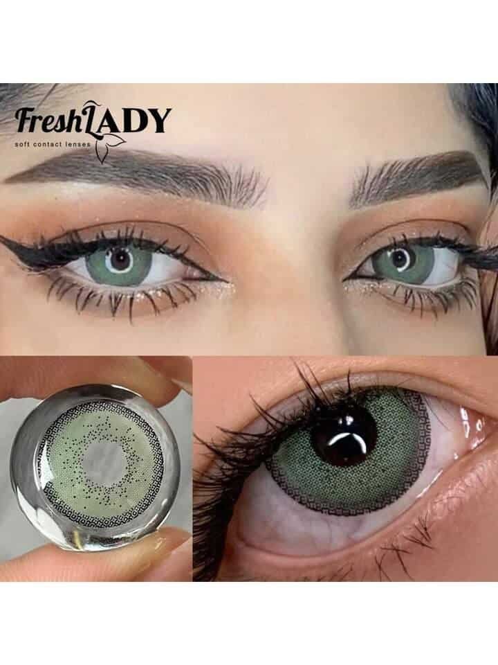 Freshlady Moss Colored Contact Lenses 1 Year Olive Green