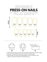 Get Glamorous With 24pcs White And Blue Flower Design Press On Nails