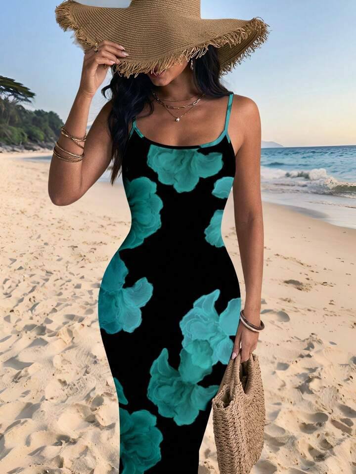 Glamance Livia Canto Studio Floral Print Elegant Vacation Beach Romantic Bodycon Women's