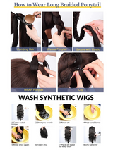 Hair Extensions With Hair Tie Soft Synthetic Straight Hair Wrap