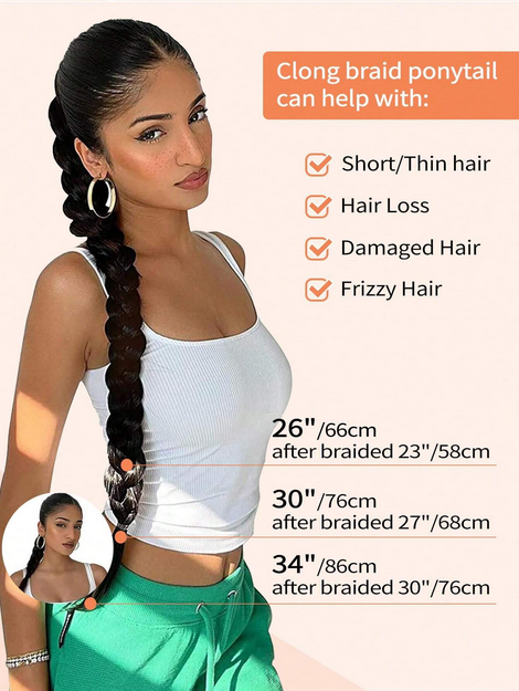 Hair Extensions With Hair Tie Soft Synthetic Straight Hair Wrap