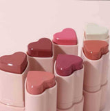 Heart-shaped 3-in-1 Cream Blush Stick pink Bubble