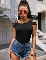 Solid Scoop Neck Top