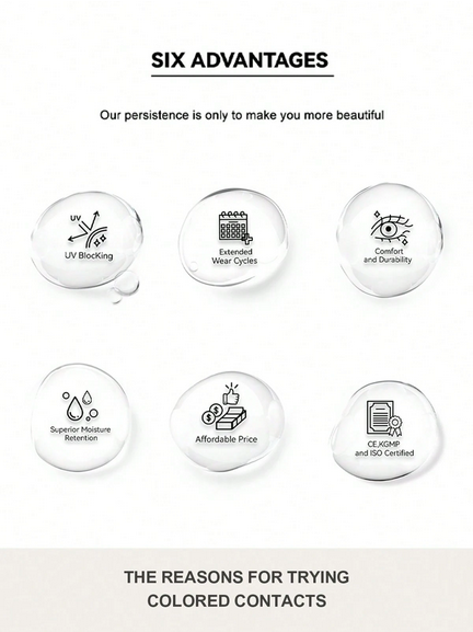 Lalens Green Brown Color Contact Lenses, Half-Yearly Disposable, Suitable For Dark Brown Eyes