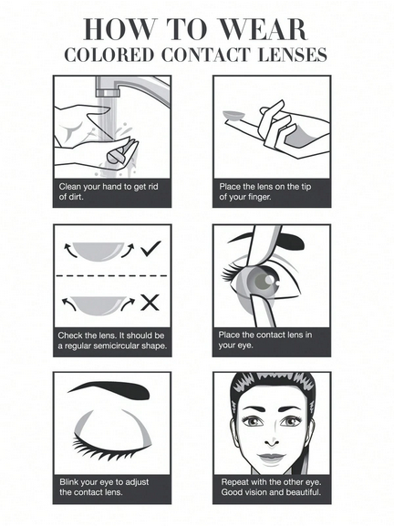 Lalens Green Brown Color Contact Lenses, Half-Yearly Disposable, Suitable For Dark Brown Eyes