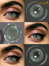 Lalens Green Brown Color Contact Lenses, Half-Yearly Disposable, Suitable For Dark Brown Eyes