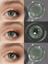 Lalens Green Brown Color Contact Lenses, Half-Yearly Disposable, Suitable For Dark Brown Eyes