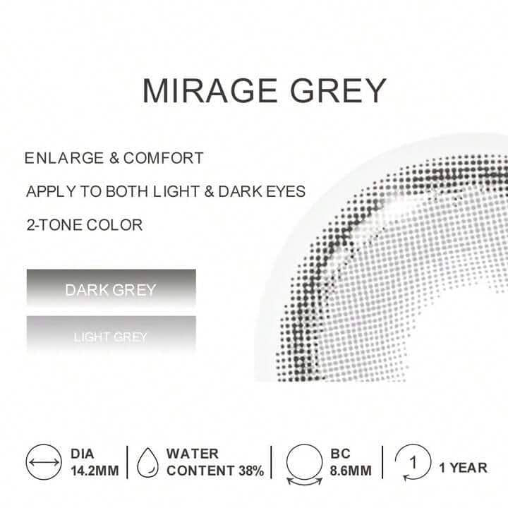 Lalens Mirage Gray Makeup Colored Contact Lenses