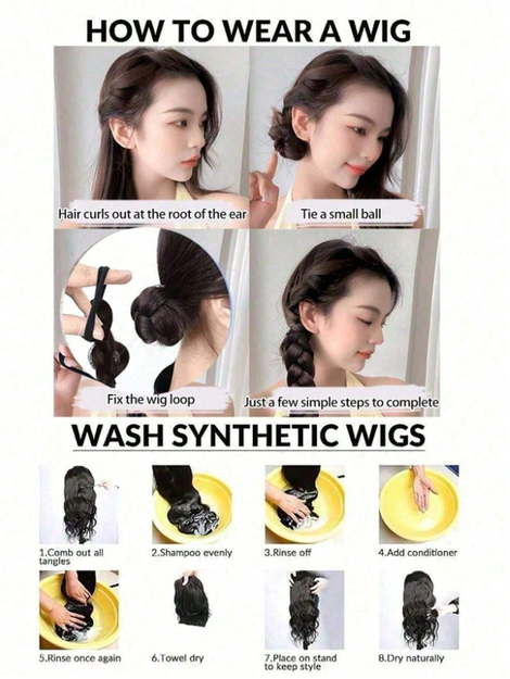 Long Braided Ponytail Hair Extension (Includes Hair Tie), Straight Wrap-Around Synthetic Fiber Hair Piece