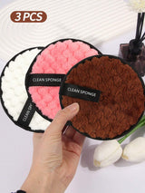 MAANGE 3pcs Makeup Remover Puff,Soft And Skin Friendly Face Towel,Cleanning Tools