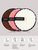 MAANGE 3pcs Makeup Remover Puff,Soft And Skin Friendly Face Towel,Cleanning Tools