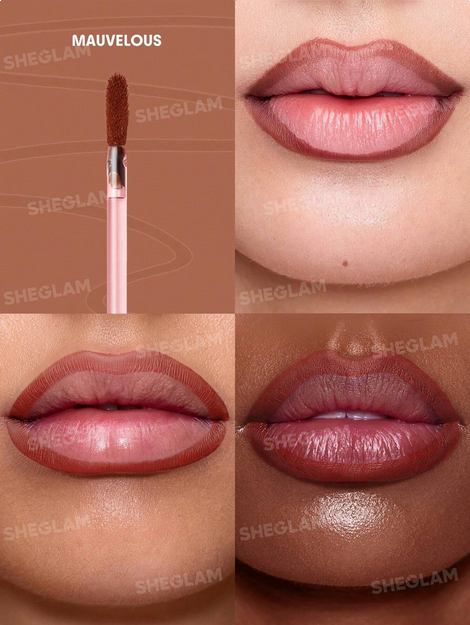 SHEGLAM Fall In Line Peel Off Lip Liner Stain-Mauvelous Henna,Lip Combo Mauvelous