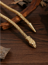 Metal ankle bracelet wrapped in snake