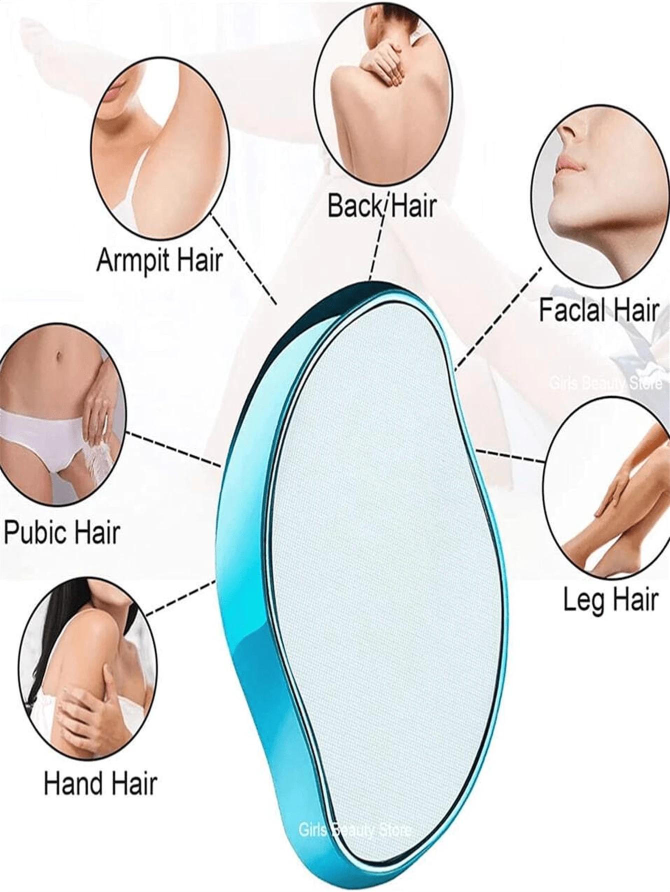 Nano Glass Grinding Hair Removal Device, Creative Physical Depilation Exfoliating Tool, Harmless To Skin