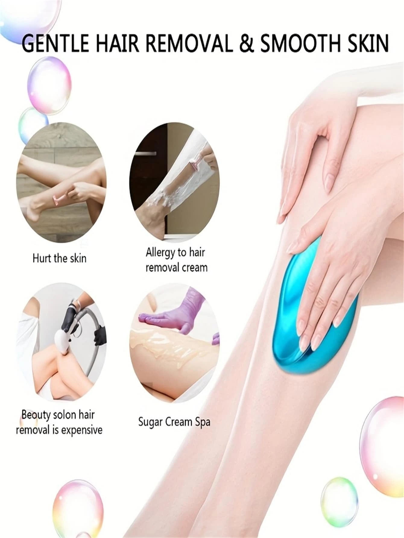 Nano Glass Grinding Hair Removal Device, Creative Physical Depilation Exfoliating Tool, Harmless To Skin