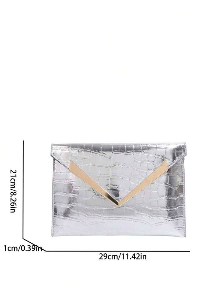 New Solid Color Glitter Pu Leather Silver